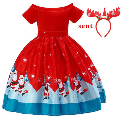 Girls Princess Christmas Dress Formal Wear